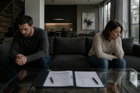 The Co-Sign Contract: Shared Mortgages, Quiet Drift, and the Geometry of Uncoupling