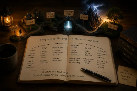 Story Structure as Reader Persuasion: How to Make People Keep Turning Pages