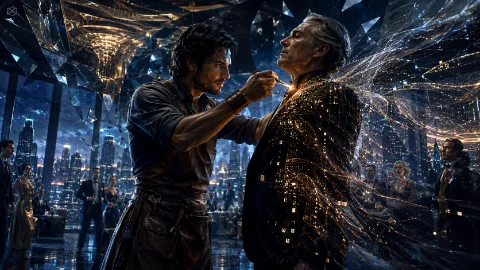 The Gravity-Weave Loom: Silas Vance Confronts the Executive at the High-Tier Gala