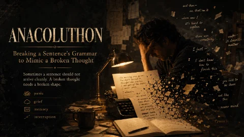 Anacoluthon: Breaking a Sentence's Grammar to Mimic a Broken Thought