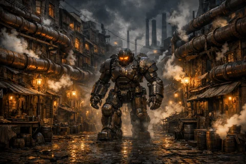 The Boiler Network: Steam Rationing, Pressure Politics, and the Automatons of the Gilded Slums