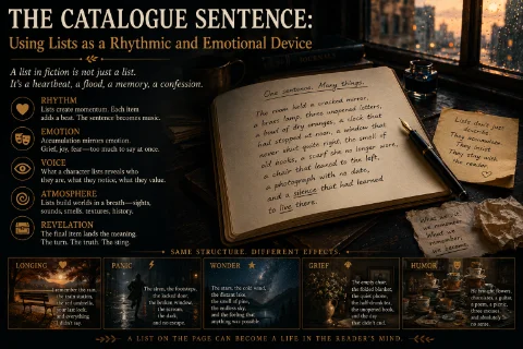 The Catalogue Sentence: Using Lists as a Rhythmic and Emotional Device